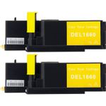 Pack de 2 Dell 593-11037 (N51XP) toner compatibles jaune (Ink Hero)