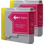 Pack de 2 Brother LC1000M cartouches d'encre compatibles magenta (Ink Hero)