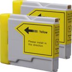 Pack de 2 Brother LC970Y cartouches d'encre compatibles jaune (Ink Hero)