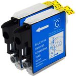 Pack de 2 Brother LC985C cartouches d'encre compatibles cyan (Ink Hero)