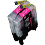 Pack de 2 Brother LC1240M (LC1220) cartouches d'encre compatibles magenta haute capacité (Ink Hero)