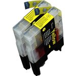 Pack de 2 Brother LC1240Y (LC1220) cartouches d'encre compatibles jaune haute capacité (Ink Hero)