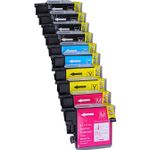 Pack de 10 Brother LC985 cartouches d'encre compatibles (Ink Hero)