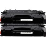 Pack de 2 HP 05X (CE505X) toner compatibles haute capacité noir (Ink Hero)