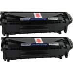 Pack de 2 HP 12A (Q2612A) toner compatibles noir (Ink Hero)