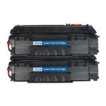 Pack de 2 HP 53A (Q7553A) toner compatibles noir (Ink Hero)