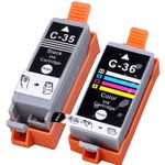 Pack de 2 Canon PGI-35 & CLI-36 cartouches d'encre compatibles (Ink Hero)