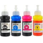 Pack de 4 Epson T664 bouteilles d'encre compatibles haute capacité (Ink Hero)