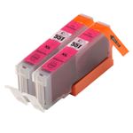 Pack de 2 Canon CLI-551XL cartouches d'encre compatibles haute capacité magenta (Ink Hero)