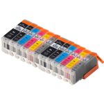 Pack de 12 Canon PGI-570XL & CLI-571XL cartouches d'encre compatibles haute capacité (Ink Hero)