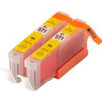 Pack de 2 Canon CLI-571XL cartouches d'encre compatibles haute capacité jaune (Ink Hero)