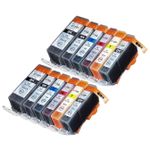 Pack de 12 Canon PGI-525 & CLI-526 cartouches d'encre compatibles (Ink Hero)