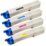 Pack de 4 Oki C3300, C3400, C3600 toner compatibles (Ink Hero)