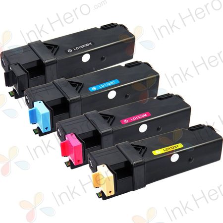 Pack de 4 Dell 1320c toner compatibles haute capacité (Ink Hero)