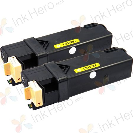 Pack de 2 Dell 593-10260 (PN124 / KU054) toner compatibles haute capacité jaune (Ink Hero)