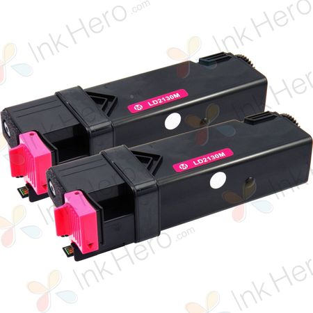 Pack de 2 Dell 593-10315 / 593-10323 (FM067) toner compatibles haute capacité magenta (Ink Hero)