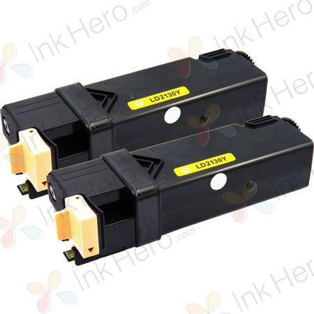 Pack de 2 Dell 593-10314 / 593-10322 (FM066) toner compatibles haute capacité jaune (Ink Hero)