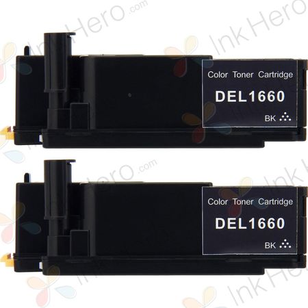 Pack de 2 Dell 593-11040 (N51XP) toner compatibles noir (Ink Hero)