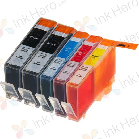 Pack de 5 HP 920XL cartouches d'encre compatibles haute capacité (Ink Hero)