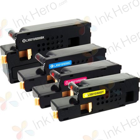 Pack de 4 Xerox Phaser 6000 / WorkCentre 6015 toner compatibles (Ink Hero)