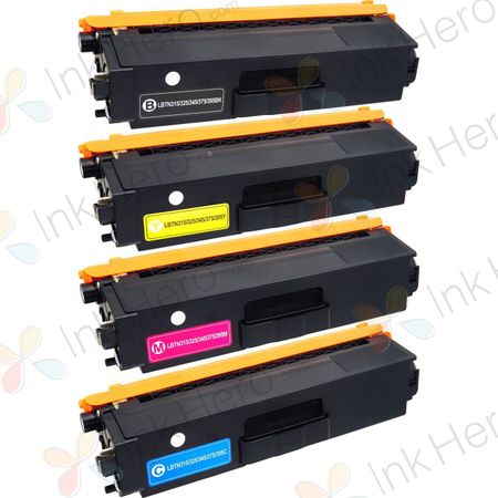 Pack de 4 Brother TN325 (TN320) toner compatibles haute capacité (Ink Hero)