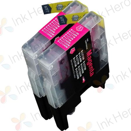 Pack de 2 Brother LC1240M (LC1220) cartouches d'encre compatibles magenta haute capacité (Ink Hero)