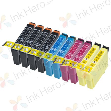 Pack de 10 Epson 18XL XXL cartouches d'encre compatibles haute capacité (Ink Hero)