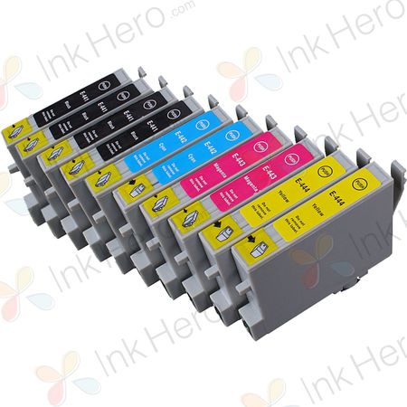 Pack de 10 Epson T0445 cartouches d'encre compatibles (Ink Hero)