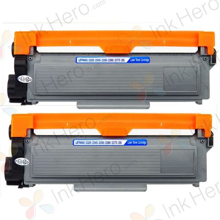 Pack de 2 Brother TN2320 (TN2310) toner compatibles haute capacité noir (Ink Hero)