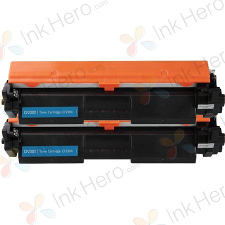 Pack de 2 HP 30X (CF230X) toner compatibles haute capacité noir (Ink Hero)