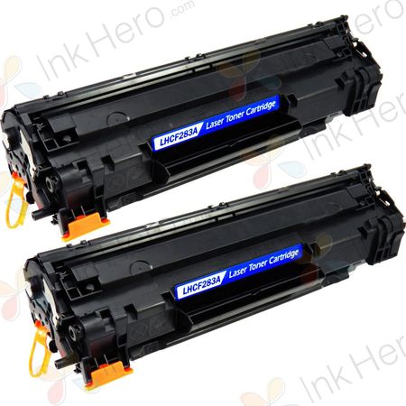 Pack de 2 HP 83A (CF283A) toner compatibles noir (Ink Hero)