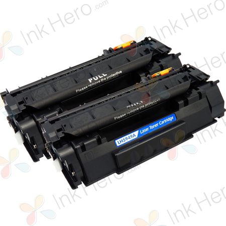 Pack de 2 HP 49A (Q5949A) toner compatibles noir (Ink Hero)