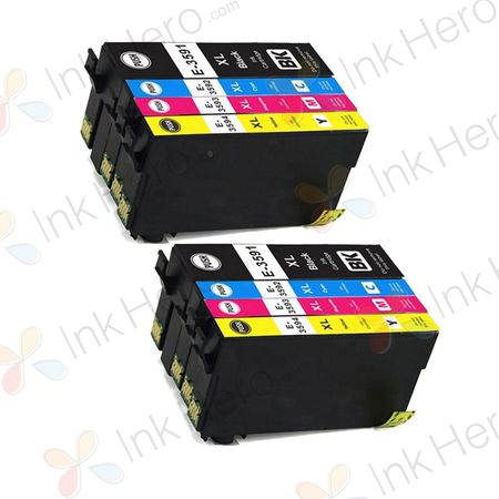 Pack de 8 Epson 35XL cartouches d'encre compatibles haute capacité (Ink Hero)