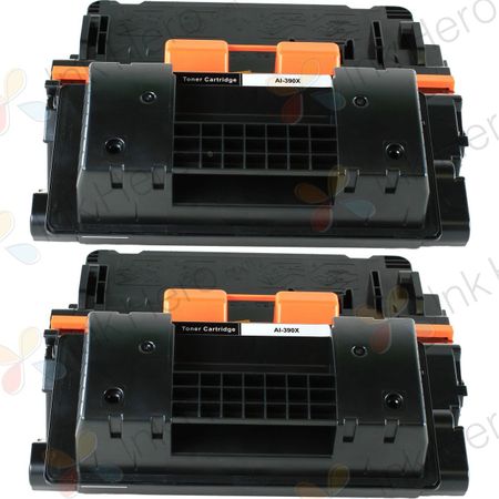 Pack de 2 HP 90X (CE390X) toner compatibles haute capacité noir (Ink Hero)