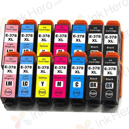 Pack de 14 Epson 378XL cartouches d'encre compatibles haute capacité (Ink Hero)