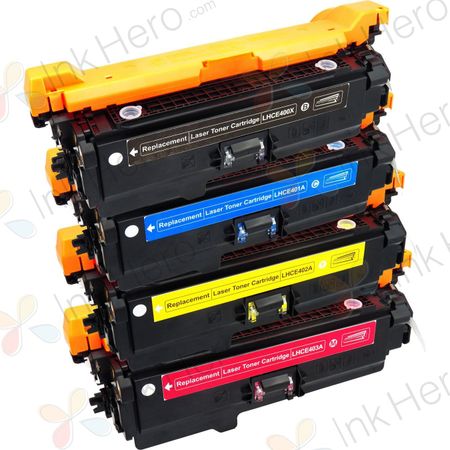 Pack de 4 HP 507X / HP 507A toner compatibles haute capacité (Ink Hero)