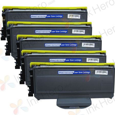 Pack de 5 Brother TN2120 toner compatibles (Ink Hero)