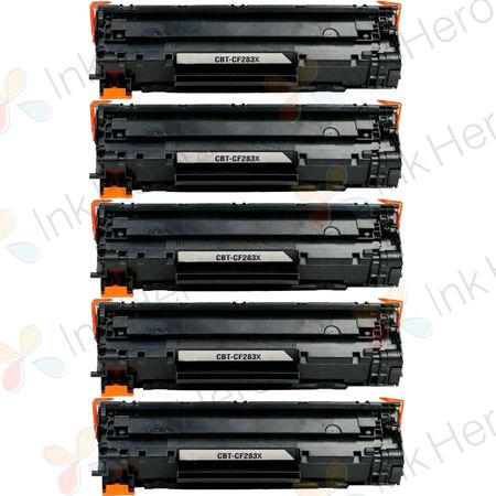 Pack de 5 HP 83X (CF283X) toner compatibles haute capacité noir (Ink Hero)