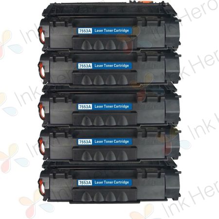 Pack de 5 HP 53A (Q7553A) toner compatibles noir (Ink Hero)