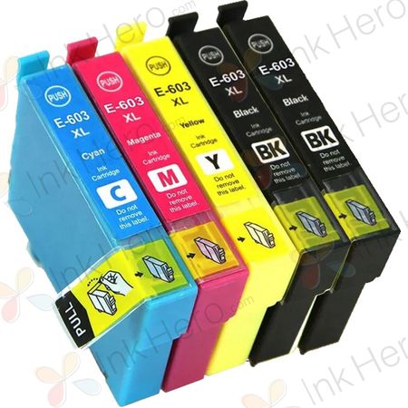 Pack de 5 Epson 603XL cartouches d'encre compatibles haute capacité (Ink Hero)