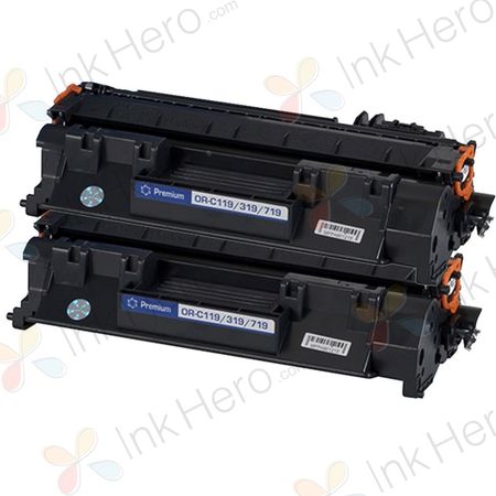 Pack de 2 Canon CRG 719 H (3480B002) toner compatibles haute capacité noir (Ink Hero)