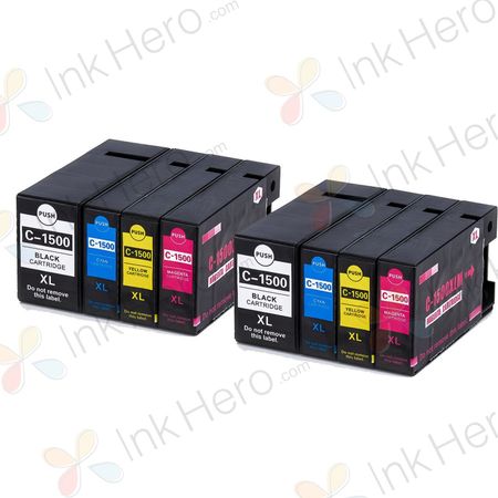 Pack de 8 Canon PGI-1500XL cartouches d'encre compatibles haute capacité (Ink Hero)