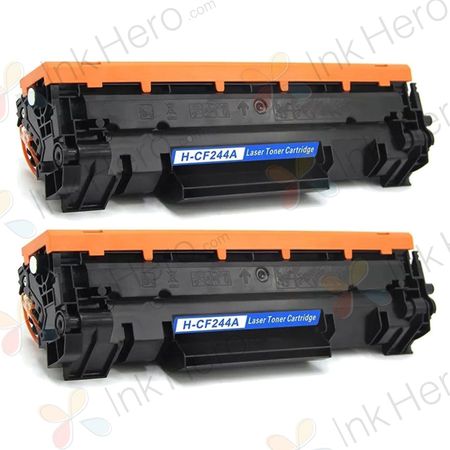 Pack de 2 HP 44A (CF244A) toner compatibles noir (Ink Hero)