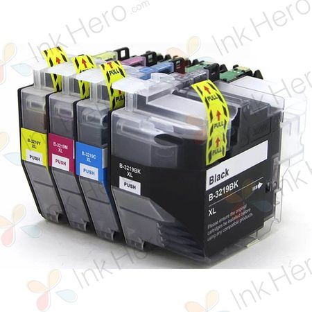 Pack de 4 Brother LC3219 cartouches d'encre compatibles super haute capacité (Ink Hero)