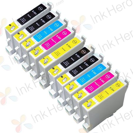 Pack de 10 Epson T0556 cartouches d'encre compatibles (Ink Hero)