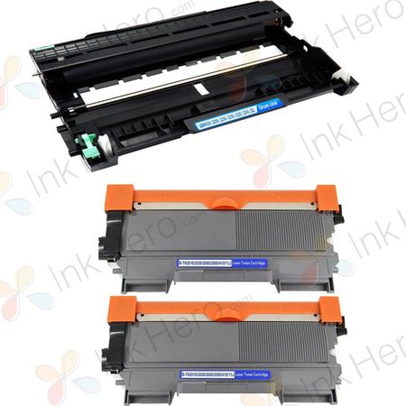 Pack de 3 Brother TN2010 & DR2200 toner & tambour compatibles (Ink Hero)