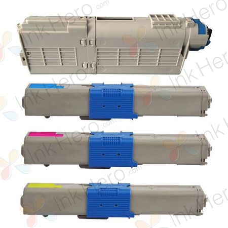 Pack de 4 Oki C332 / MC363 toner compatibles (Ink Hero)