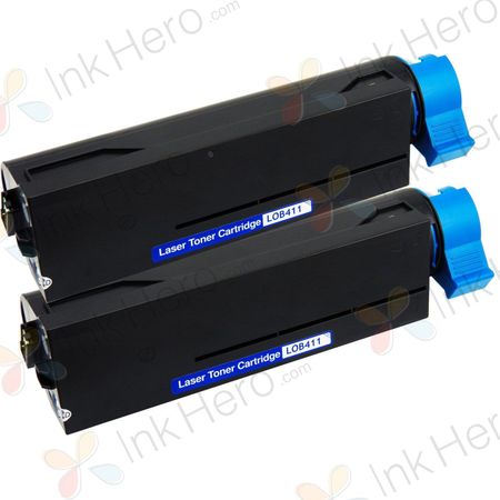 Pack de 2 Oki 44574702 toner compatibles noir (Ink Hero)