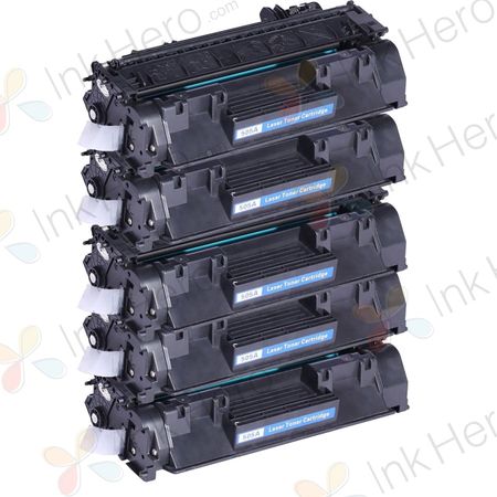 Pack de 5 HP 05A (CE505A) toner compatibles noir (Ink Hero)