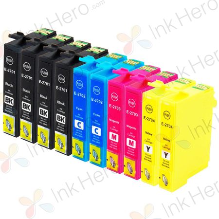 Pack de 10 Epson 27XL cartouches d'encre compatibles haute capacité (Ink Hero)